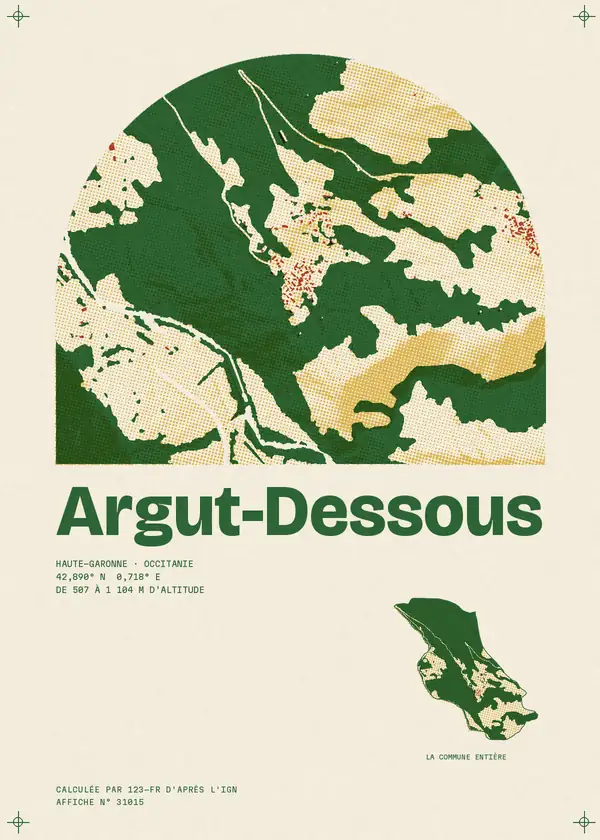 Affiche de Argut-Dessous, calculée par 123-fr d'après l'IGN