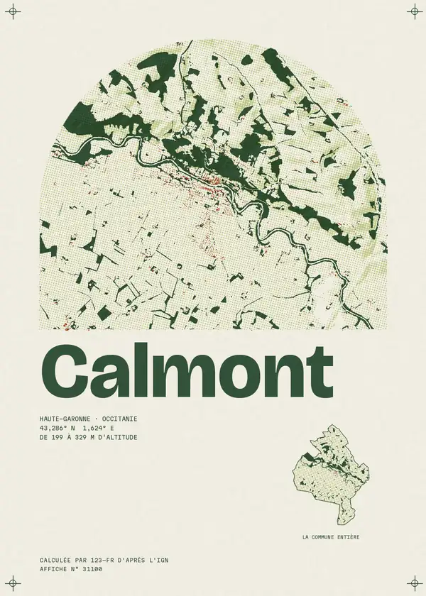 Affiche de Calmont, calculée par 123-fr d'après l'IGN
