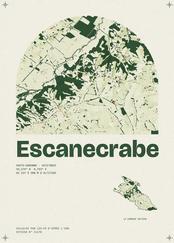 Affiche de Escanecrabe, calculée par 123-fr d'après l'IGN