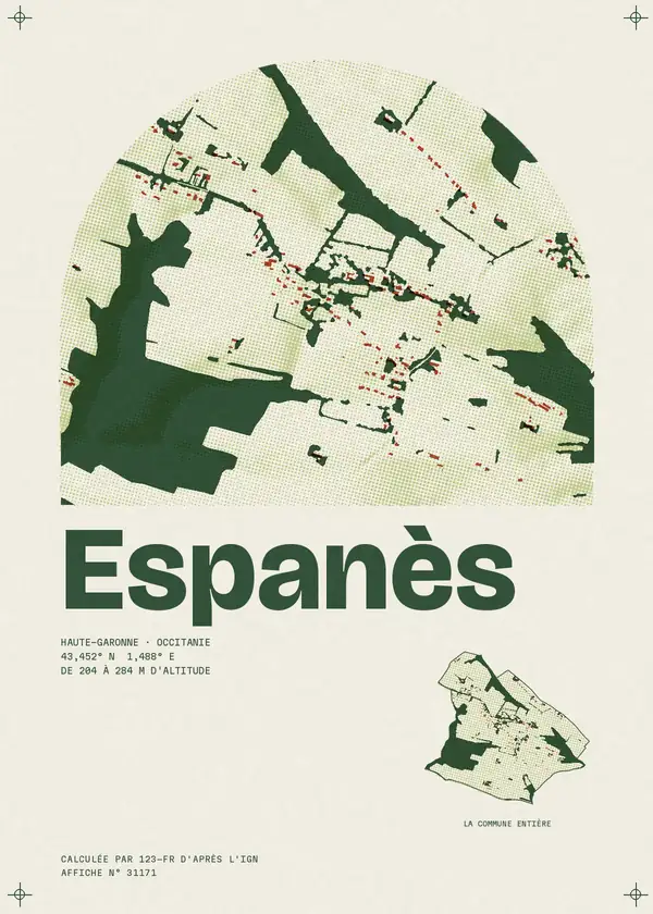 Affiche de Espanès, calculée par 123-fr d'après l'IGN
