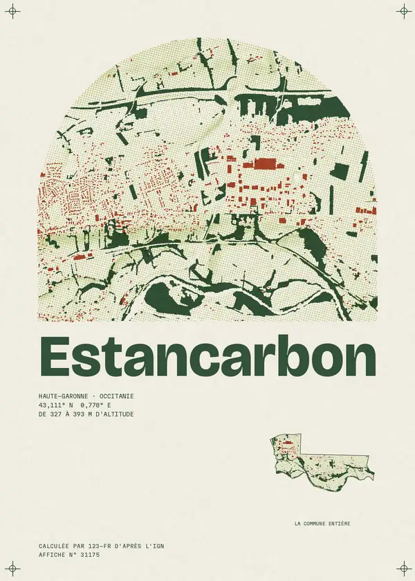 Affiche de Estancarbon, calculée par 123-fr d'après l'IGN