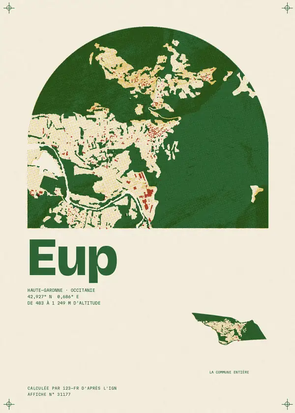 Affiche de Eup, calculée par 123-fr d'après l'IGN
