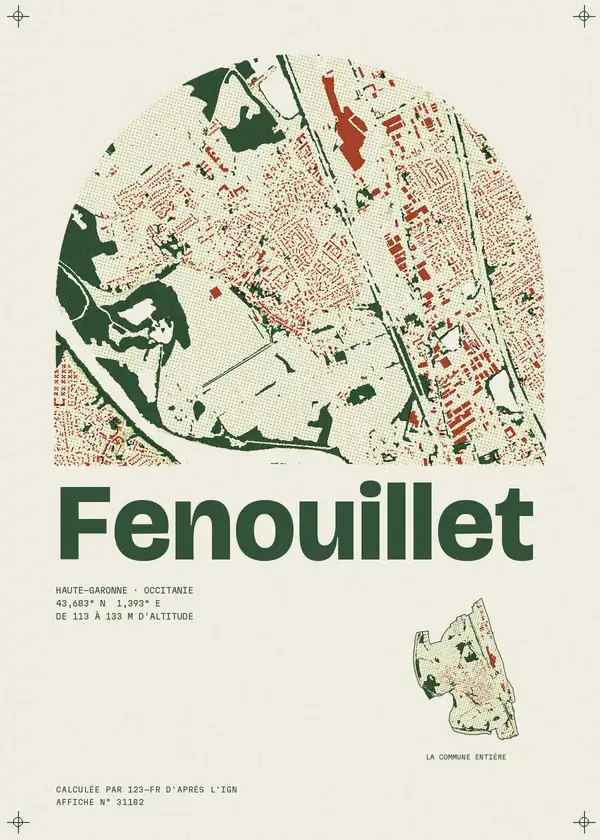 Affiche de Fenouillet, calculée par 123-fr d'après l'IGN