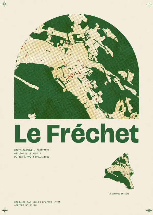 Affiche de Le Fréchet, calculée par 123-fr d'après l'IGN