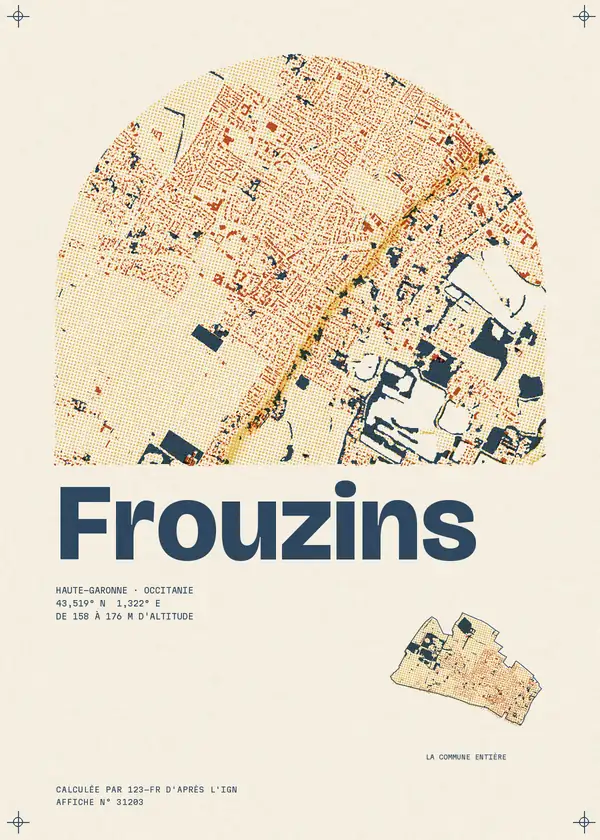 Affiche de Frouzins, calculée par 123-fr d'après l'IGN