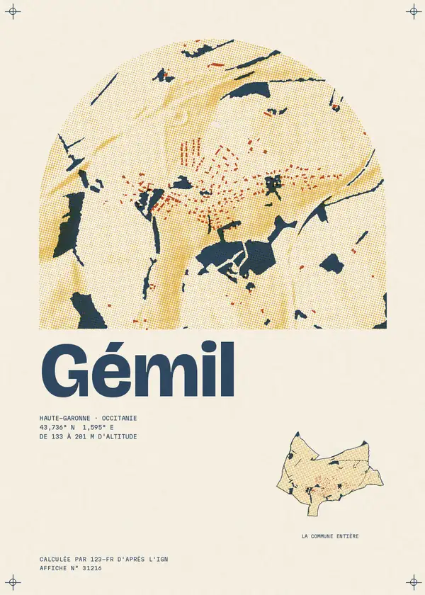 Affiche de Gémil, calculée par 123-fr d'après l'IGN