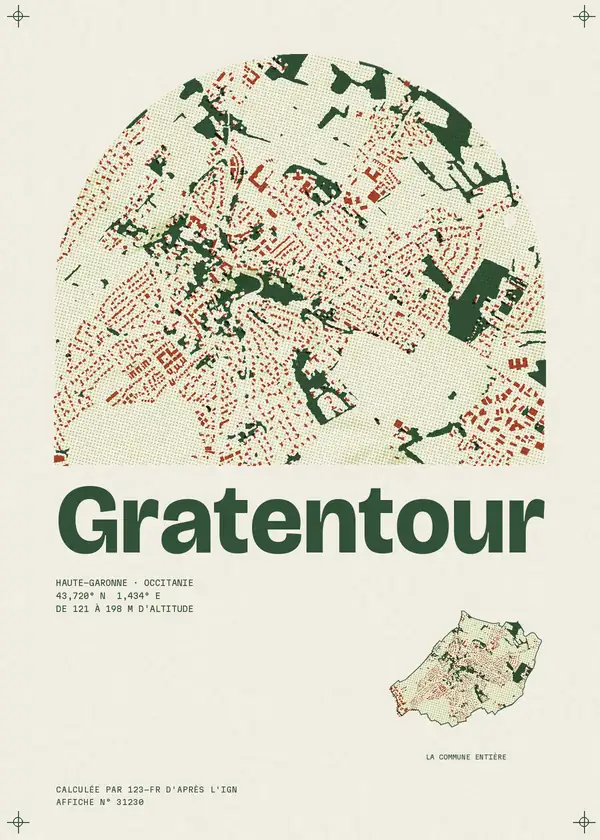 Affiche de Gratentour, calculée par 123-fr d'après l'IGN