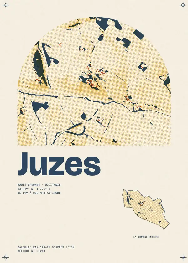 Affiche de Juzes, calculée par 123-fr d'après l'IGN