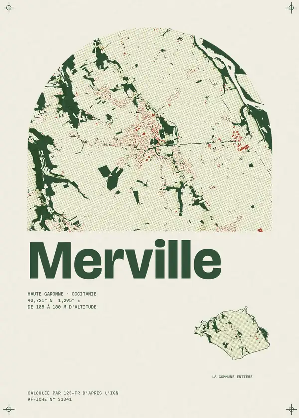 Affiche de Merville, calculée par 123-fr d'après l'IGN