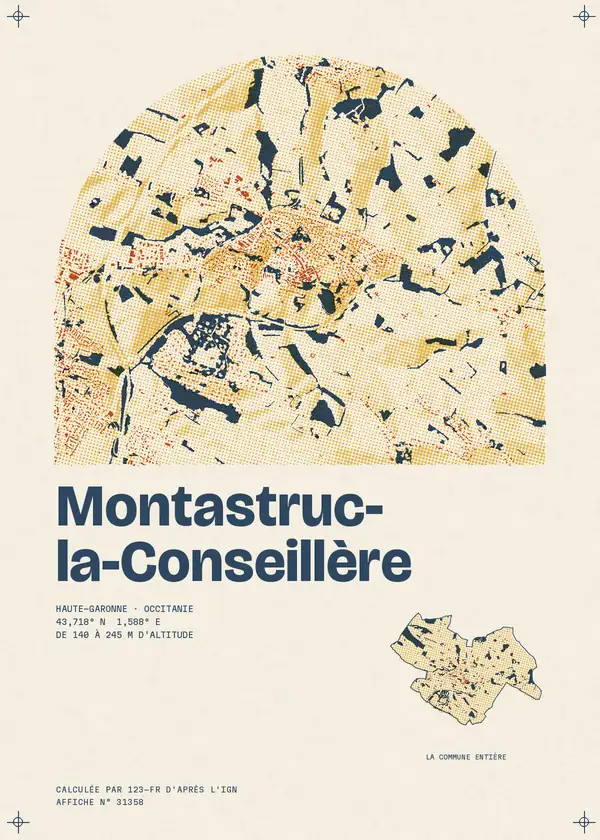 Affiche de Montastruc-la-Conseillère, calculée par 123-fr d'après l'IGN