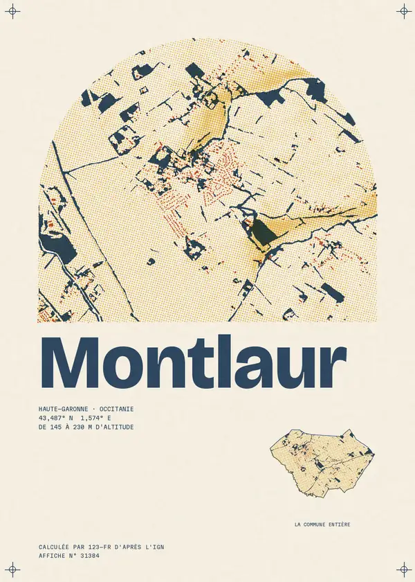Affiche de Montlaur, calculée par 123-fr d'après l'IGN