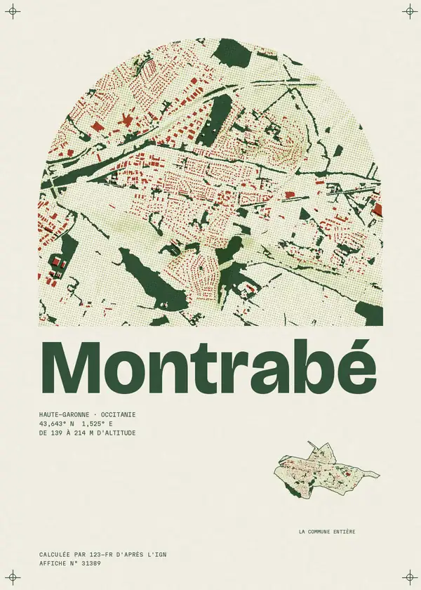 Affiche de Montrabé, calculée par 123-fr d'après l'IGN