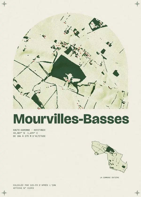 Affiche de Mourvilles-Basses, calculée par 123-fr d'après l'IGN