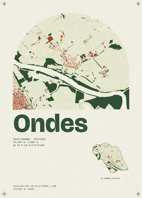 Affiche de Ondes, calculée par 123-fr d'après l'IGN