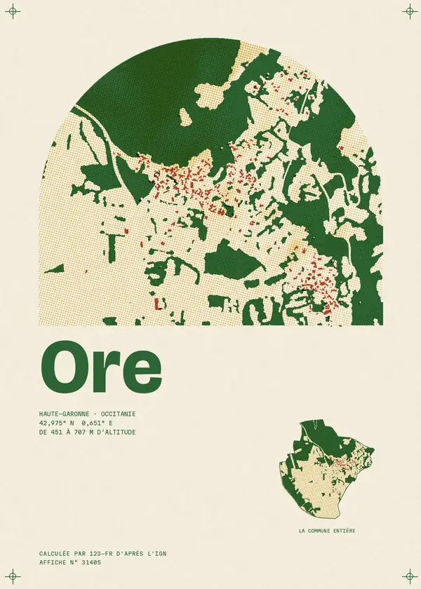 Affiche de Ore, calculée par 123-fr d'après l'IGN
