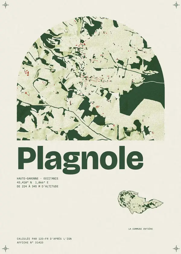 Affiche de Plagnole, calculée par 123-fr d'après l'IGN
