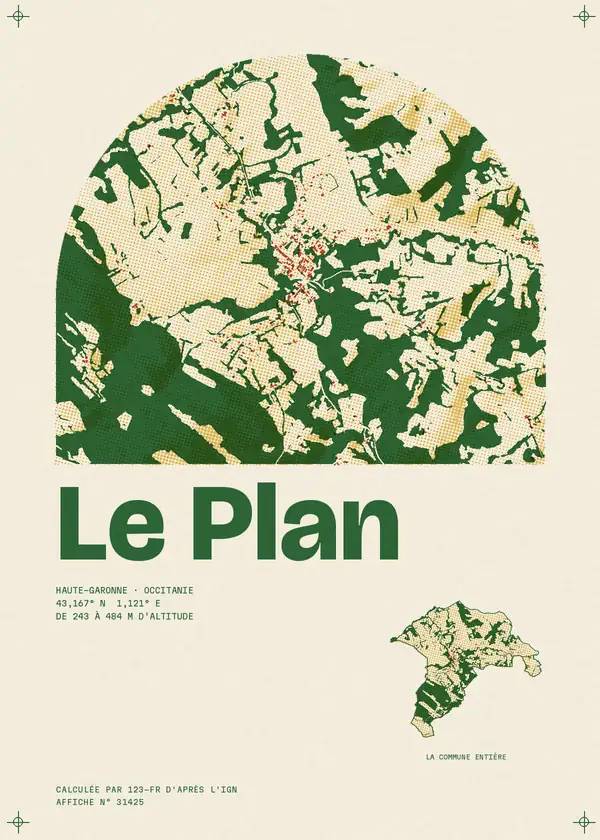 Affiche de Le Plan, calculée par 123-fr d'après l'IGN