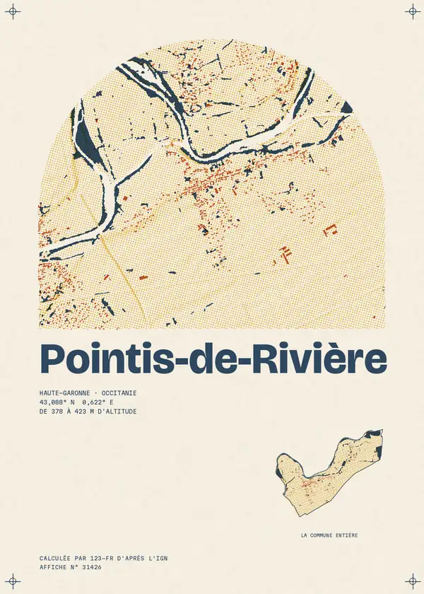 Affiche de Pointis-de-Rivière, calculée par 123-fr d'après l'IGN