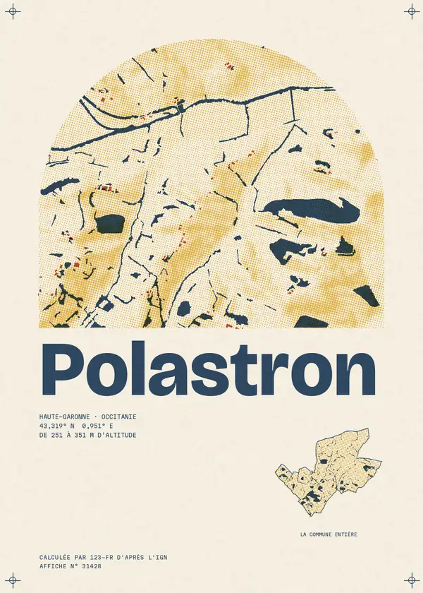Affiche de Polastron, calculée par 123-fr d'après l'IGN