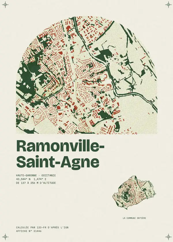 Affiche de Ramonville-Saint-Agne, calculée par 123-fr d'après l'IGN