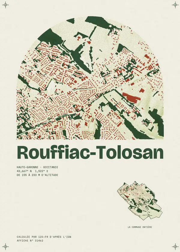 Affiche de Rouffiac-Tolosan, calculée par 123-fr d'après l'IGN