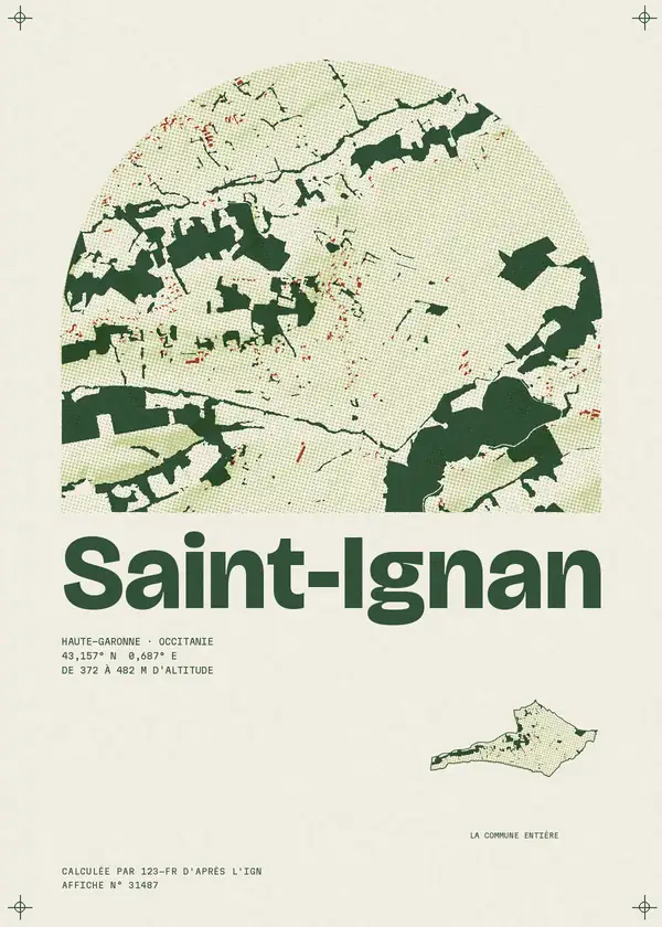 Affiche de Saint-Ignan, calculée par 123-fr d'après l'IGN