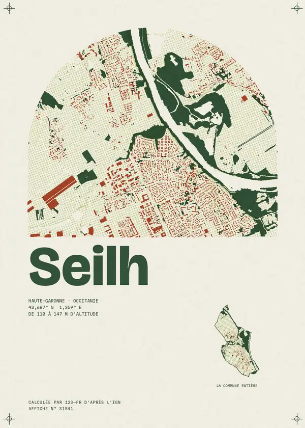 Affiche de Seilh, calculée par 123-fr d'après l'IGN