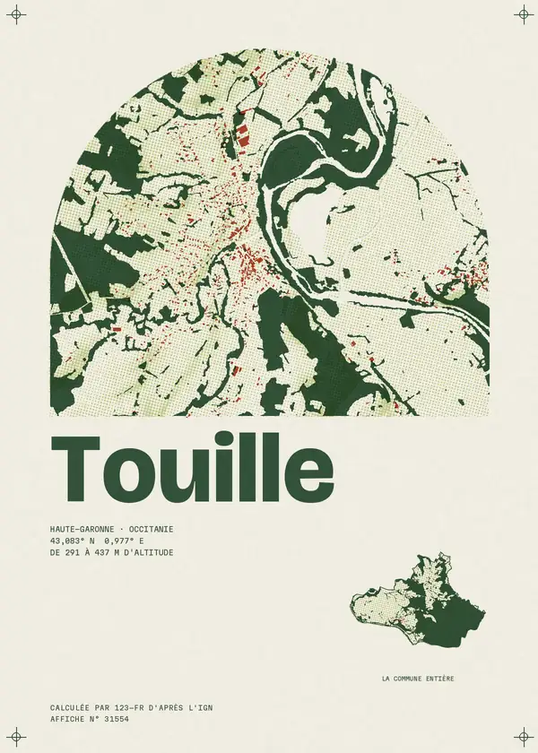 Affiche de Touille, calculée par 123-fr d'après l'IGN