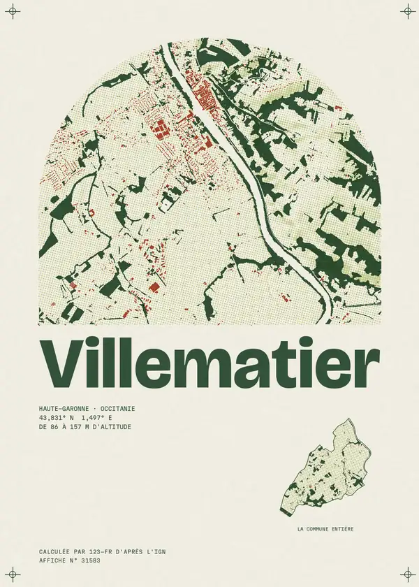 Affiche de Villematier, calculée par 123-fr d'après l'IGN