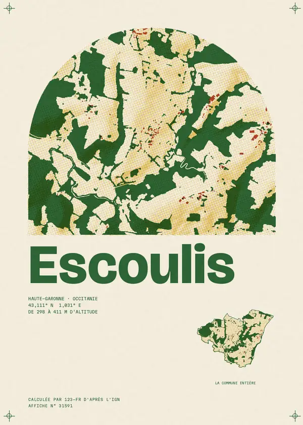 Affiche de Escoulis, calculée par 123-fr d'après l'IGN
