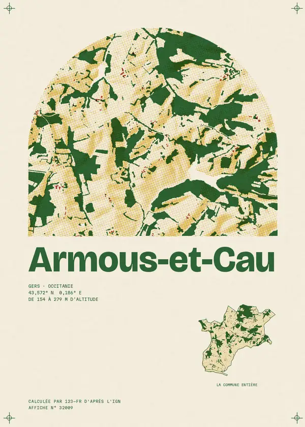 Affiche de Armous-et-Cau, calculée par 123-fr d'après l'IGN