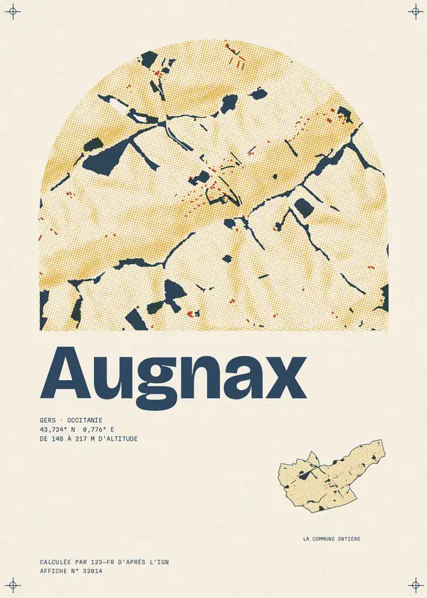Affiche de Augnax, calculée par 123-fr d'après l'IGN