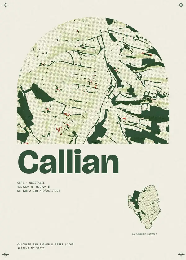 Affiche de Callian, calculée par 123-fr d'après l'IGN