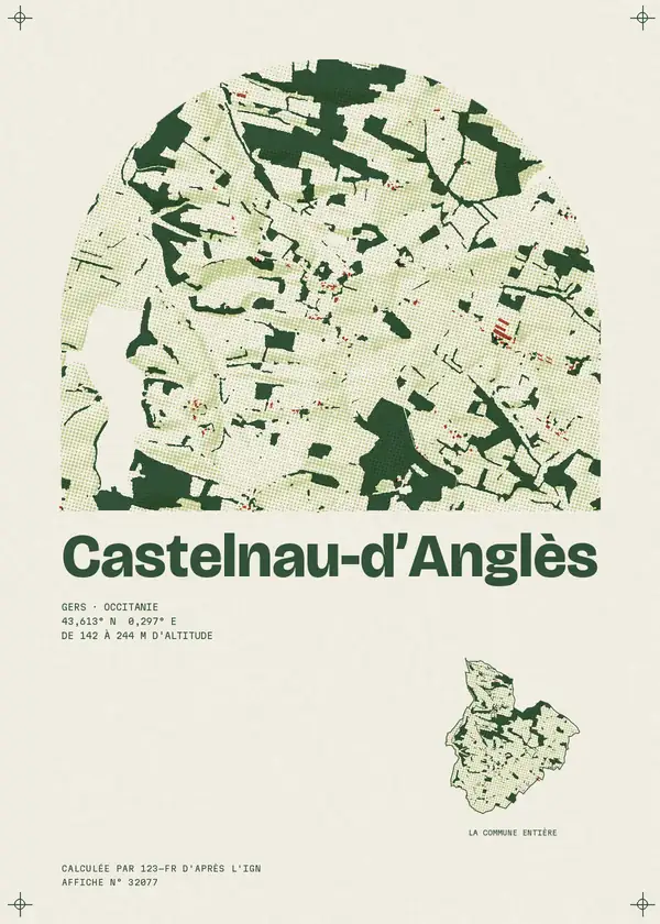 Affiche de Castelnau-d'Anglès, calculée par 123-fr d'après l'IGN