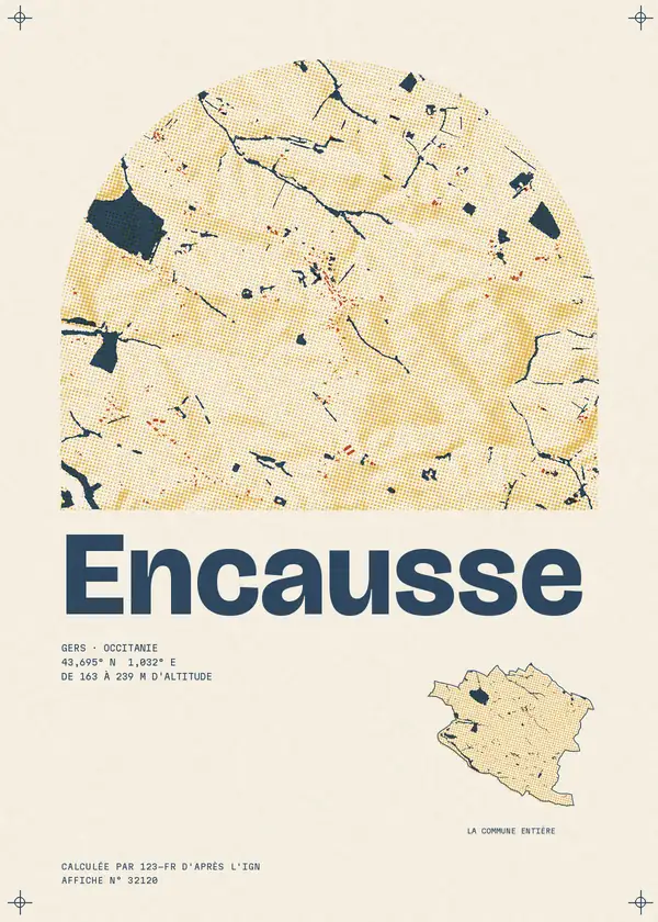 Affiche de Encausse, calculée par 123-fr d'après l'IGN