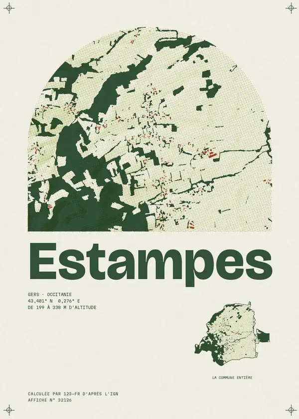 Affiche de Estampes, calculée par 123-fr d'après l'IGN