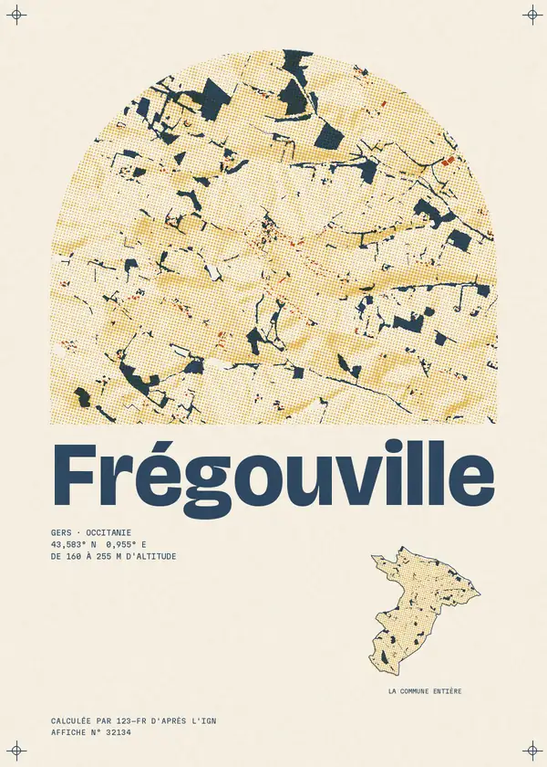 Affiche de Frégouville, calculée par 123-fr d'après l'IGN