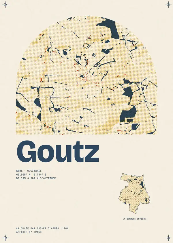 Affiche de Goutz, calculée par 123-fr d'après l'IGN
