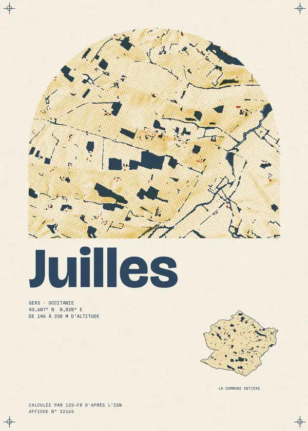 Affiche de Juilles, calculée par 123-fr d'après l'IGN