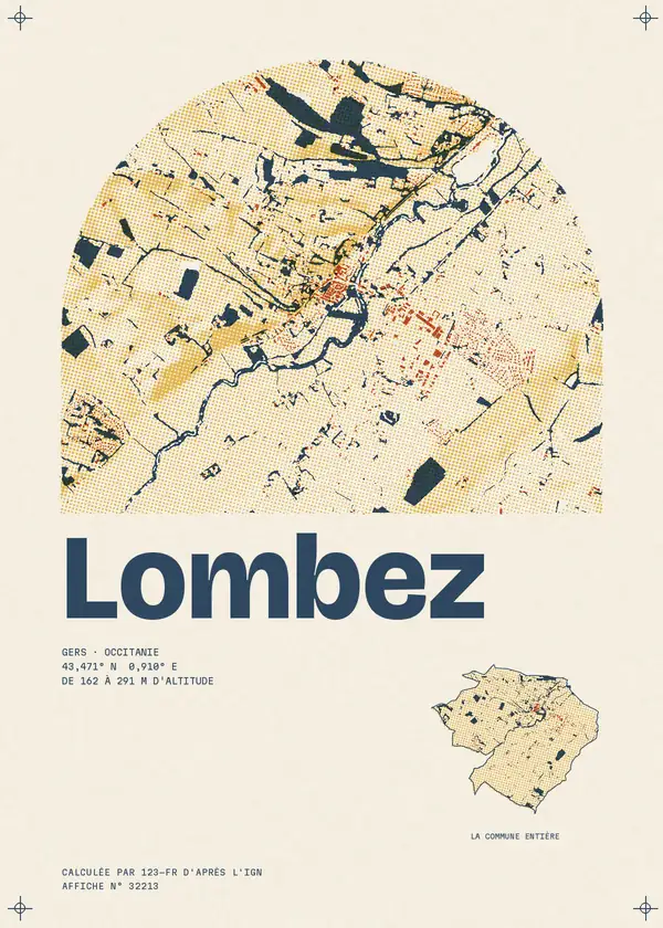 Affiche de Lombez, calculée par 123-fr d'après l'IGN