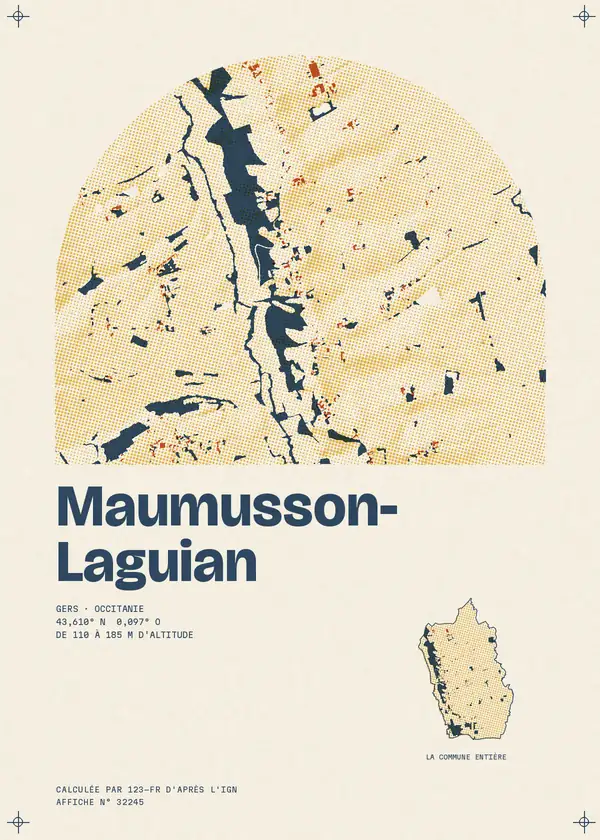 Affiche de Maumusson-Laguian, calculée par 123-fr d'après l'IGN
