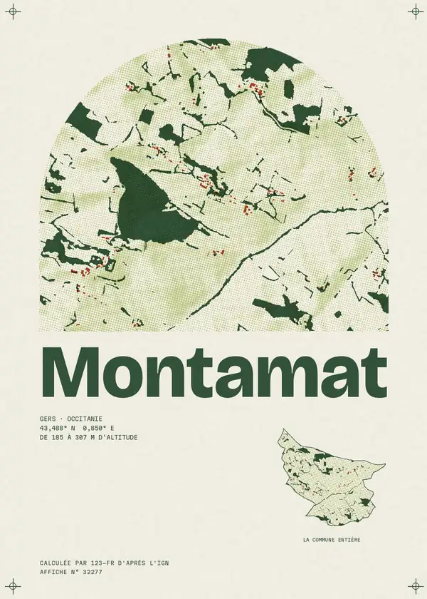 Affiche de Montamat, calculée par 123-fr d'après l'IGN