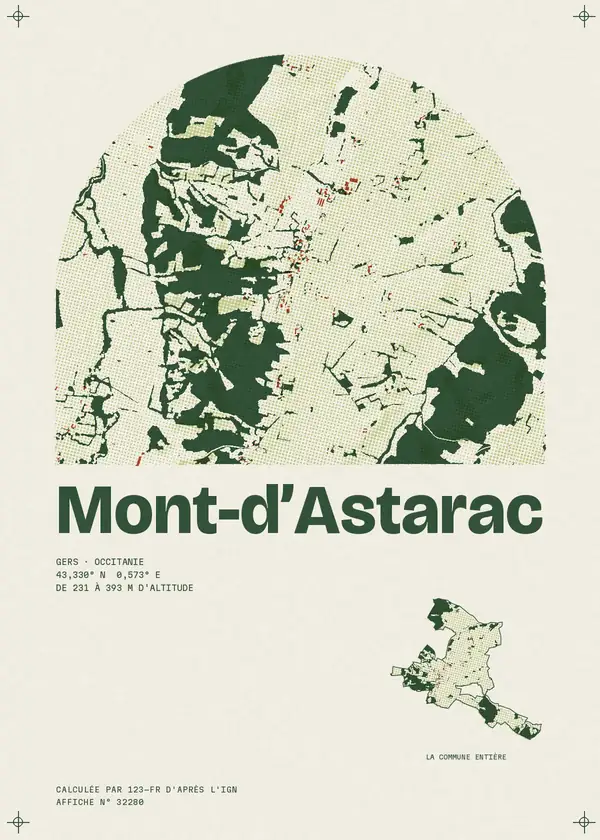 Affiche de Mont-d'Astarac, calculée par 123-fr d'après l'IGN