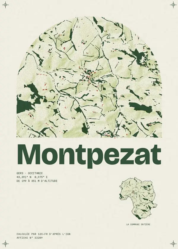 Affiche de Montpezat, calculée par 123-fr d'après l'IGN