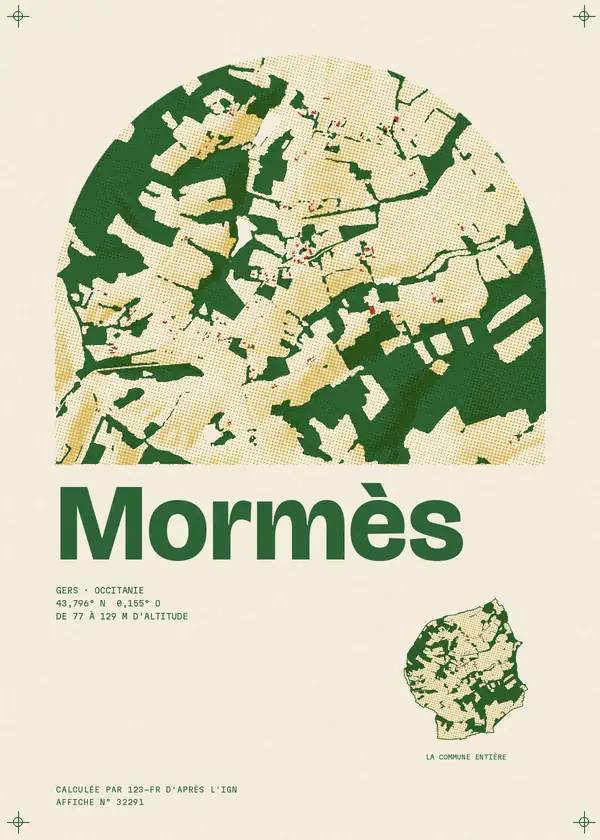 Affiche de Mormès, calculée par 123-fr d'après l'IGN