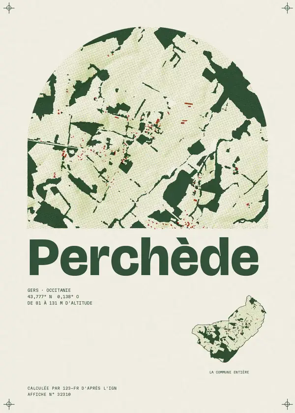 Affiche de Perchède, calculée par 123-fr d'après l'IGN