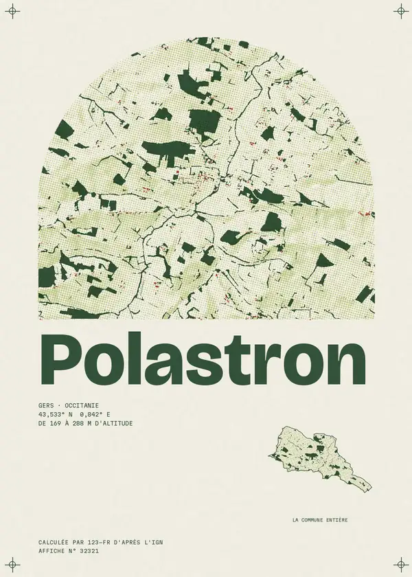 Affiche de Polastron, calculée par 123-fr d'après l'IGN