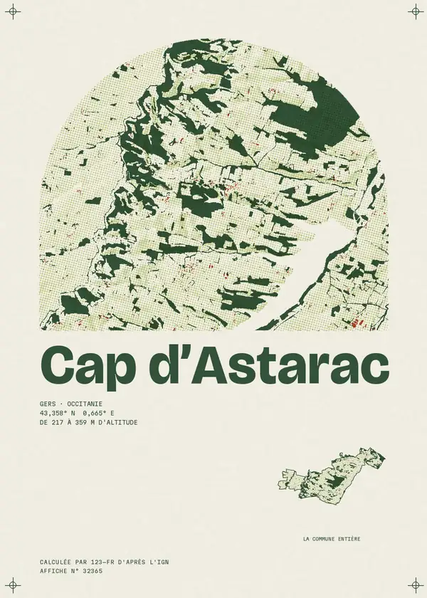 Affiche de Cap d'Astarac, calculée par 123-fr d'après l'IGN