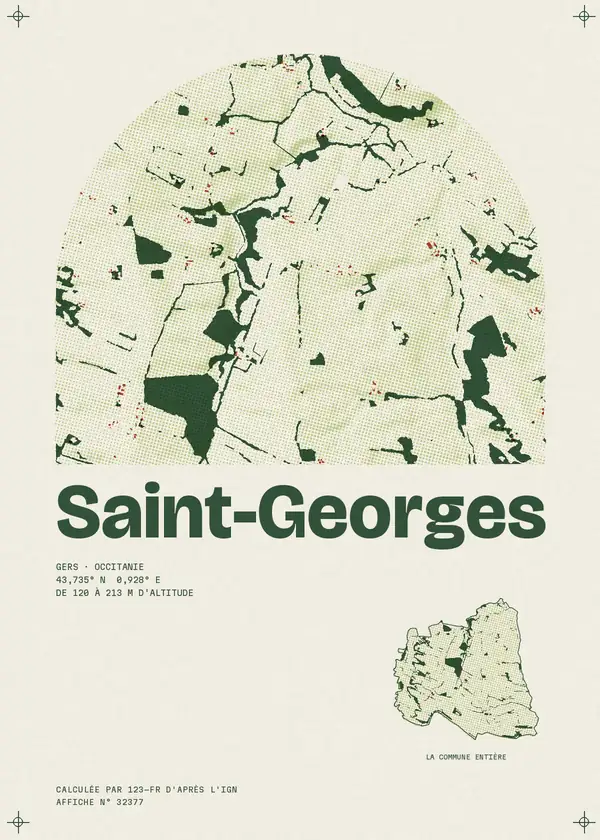 Affiche de Saint-Georges, calculée par 123-fr d'après l'IGN