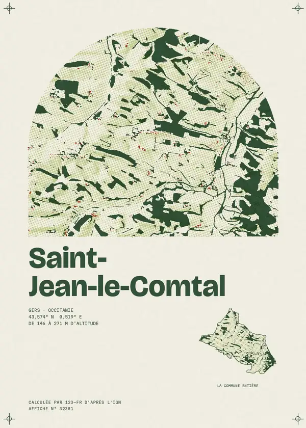 Affiche de Saint-Jean-le-Comtal, calculée par 123-fr d'après l'IGN
